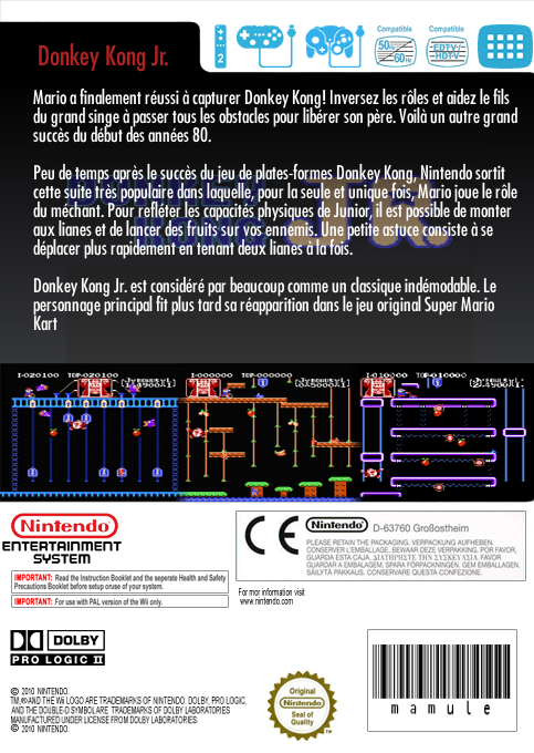 Donkey Kong Jr. — box-2D-back (FR)