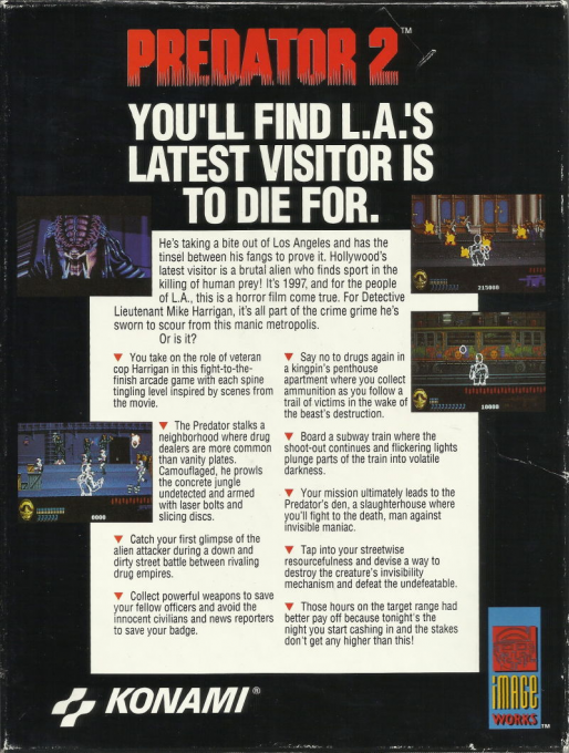 Predator 2 — box-2D-back (US)