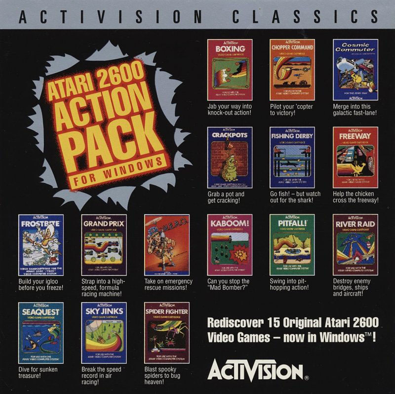Activision's Atari 2600 Action Pack — box-2D-back (US)
