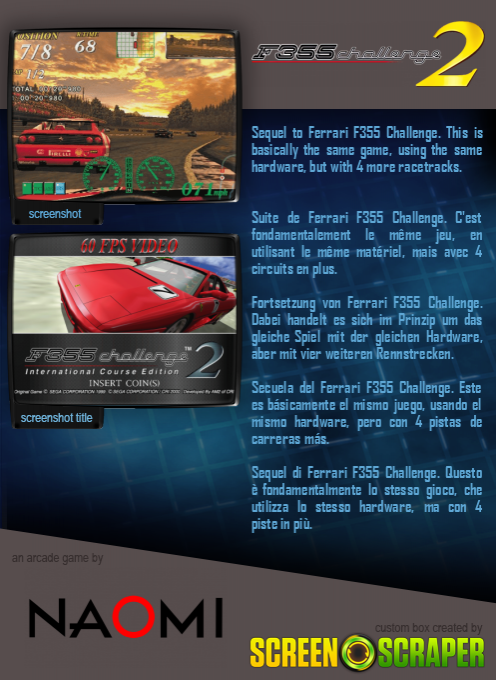 F355 Challenge 2: International Course Edition — box-2D-back (SS)