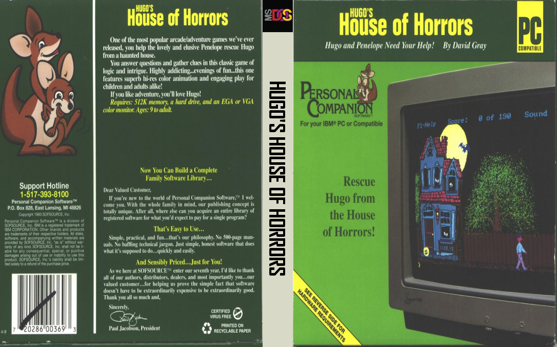 Hugo's House Of Horrors — box-texture (US)