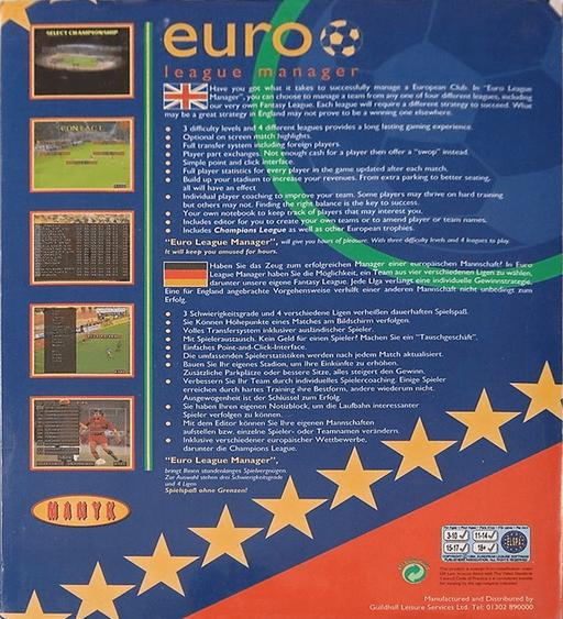 Euro League Manager — box-2D-back (WOR)