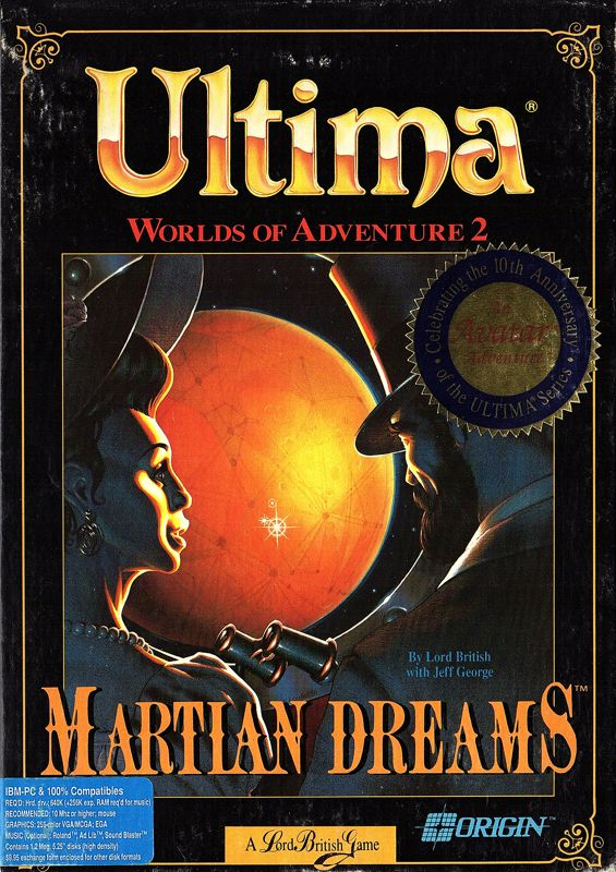 Ultima Worlds Of Adventure 2 - Martian Dreams box art