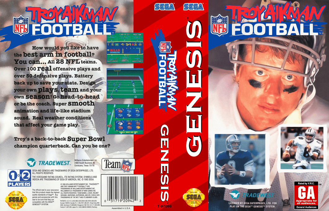 Troy Aikman Nfl Football — box-texture (US)
