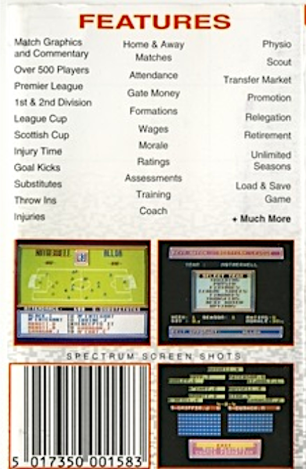 Scottish League Football — box-2D-back (EU)