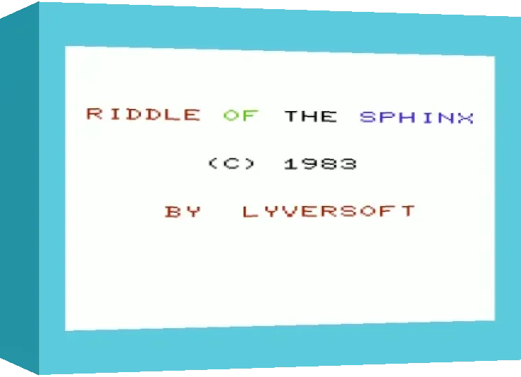 Riddle of the Sphinx — box-3D (WOR)