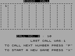 Bingo Call — ss (EU)