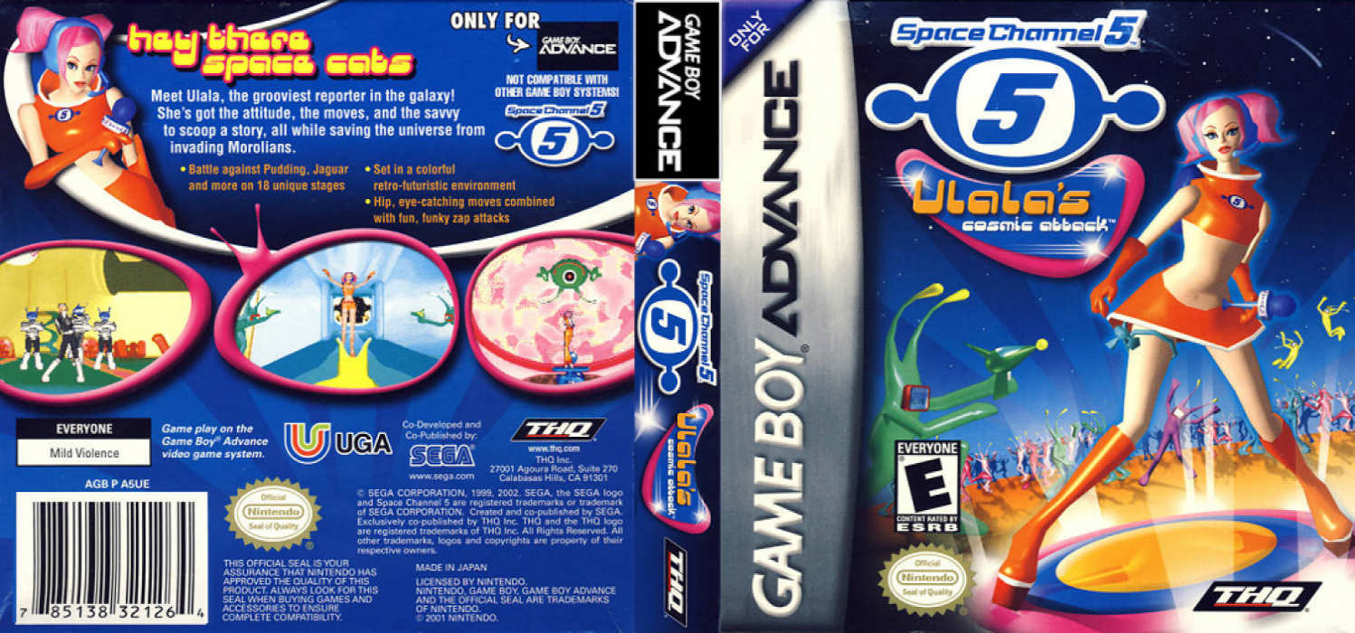 Space Channel 5 - Ulala's Cosmic Attack — box-texture (US)