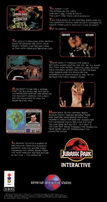 Jurassic Park Interactive — box-2D-back (US)