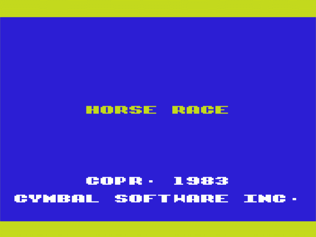 Horse Race — sstitle (WOR)