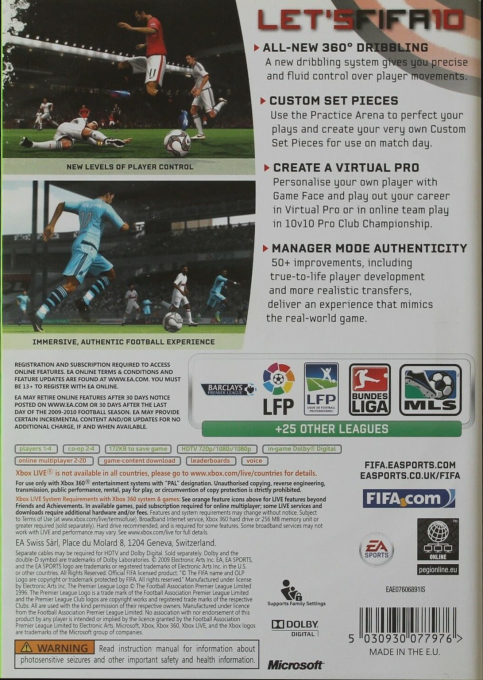 FIFA 10 - World Class Soccer — box-2D-back (EU)