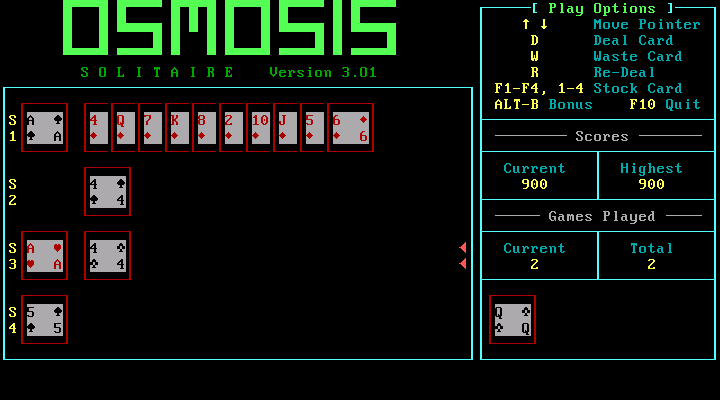 Osmosis Solitaire — ss (WOR)