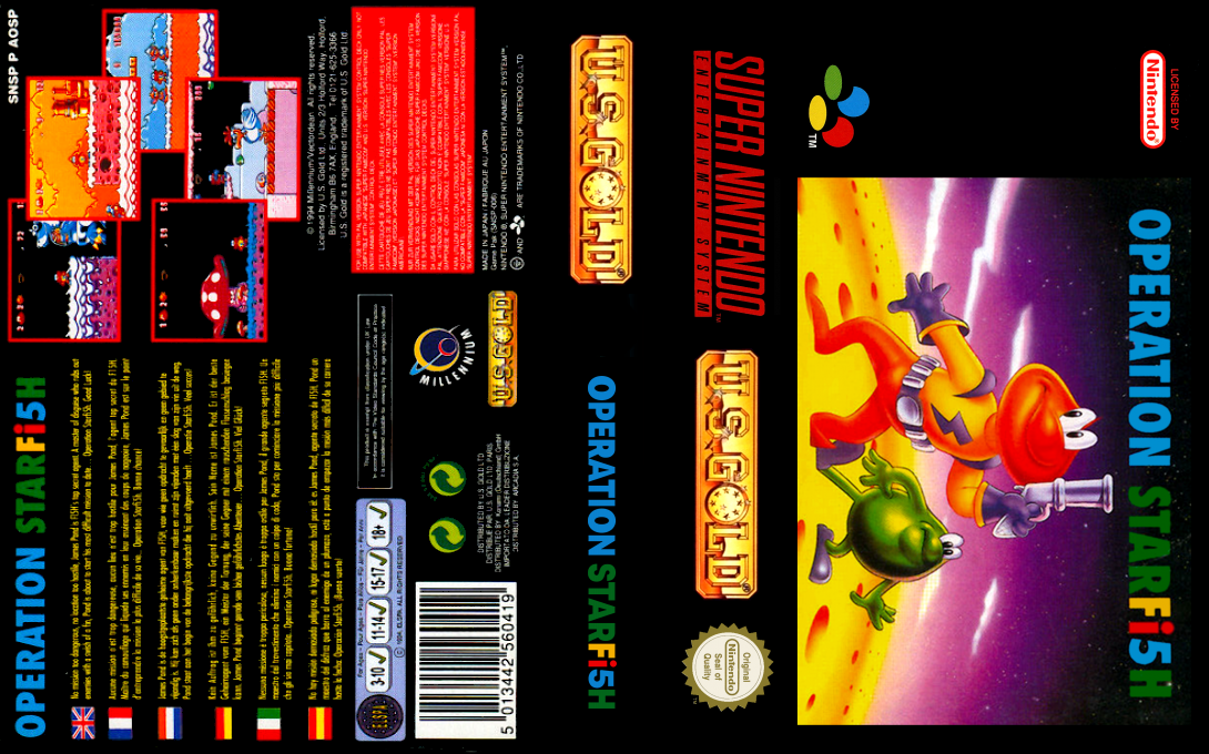 James Pond 3 - Operation Starfish — box-texture (EU)