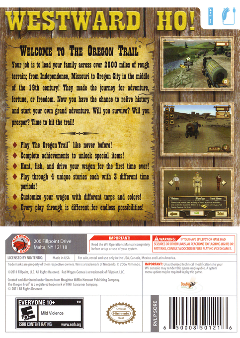 Oregon Trail, The — box-2D-back (US)