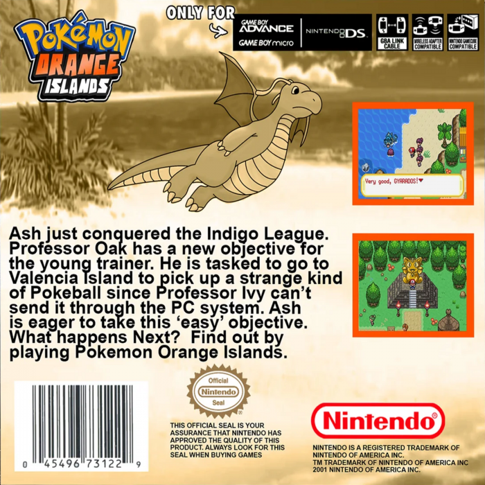 Pokemon : Orange Islands — box-2D-back (US)