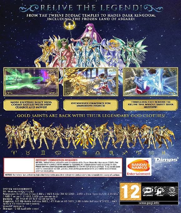 Cavaleiros do Zodiaco, Os - Alma dos Soldados — box-2D-back (EU)