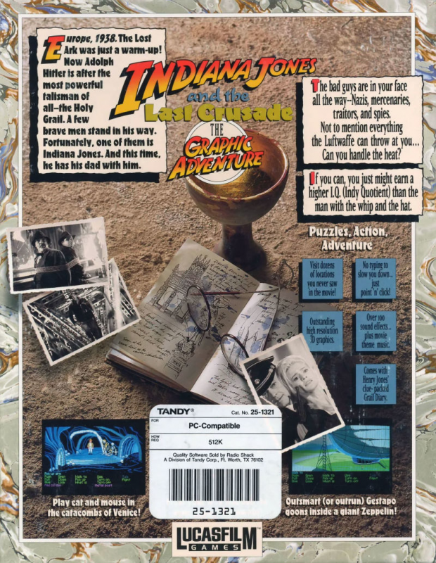 Indiana Jones And The Last Crusade - The Graphic Adventure — box-2D-back (US)