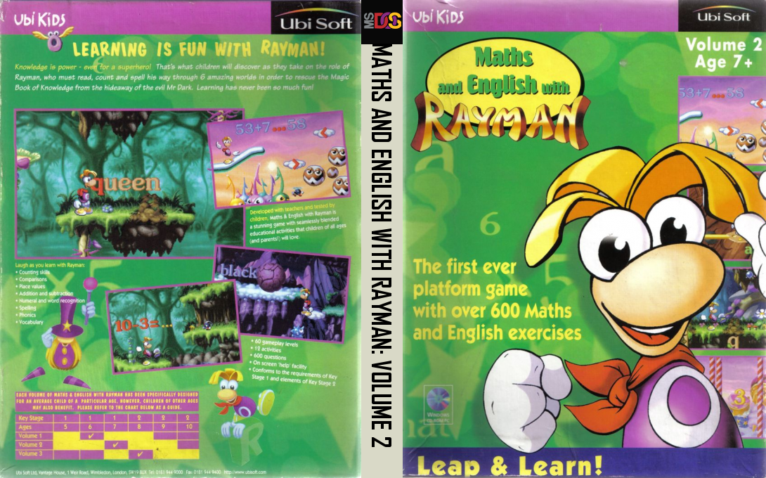 Maths And English With Rayman Volume 2 — box-texture (EU)