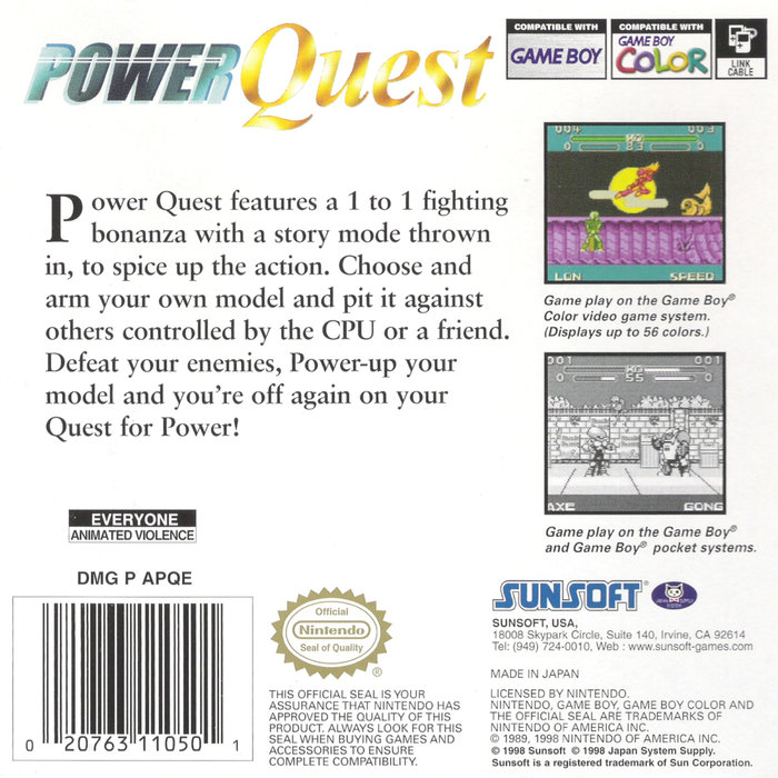 Power Quest — box-2D-back (US)
