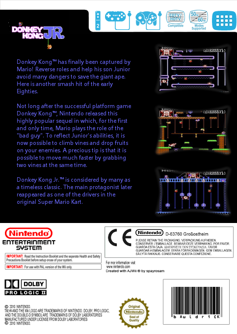 Donkey Kong Jr. — box-2D-back (EU)