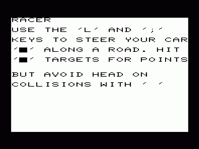 Racer — sstitle (WOR)