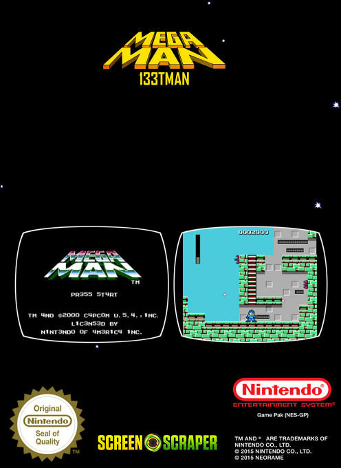 MegaMan : 133TMAN — box-2D-back (SS)