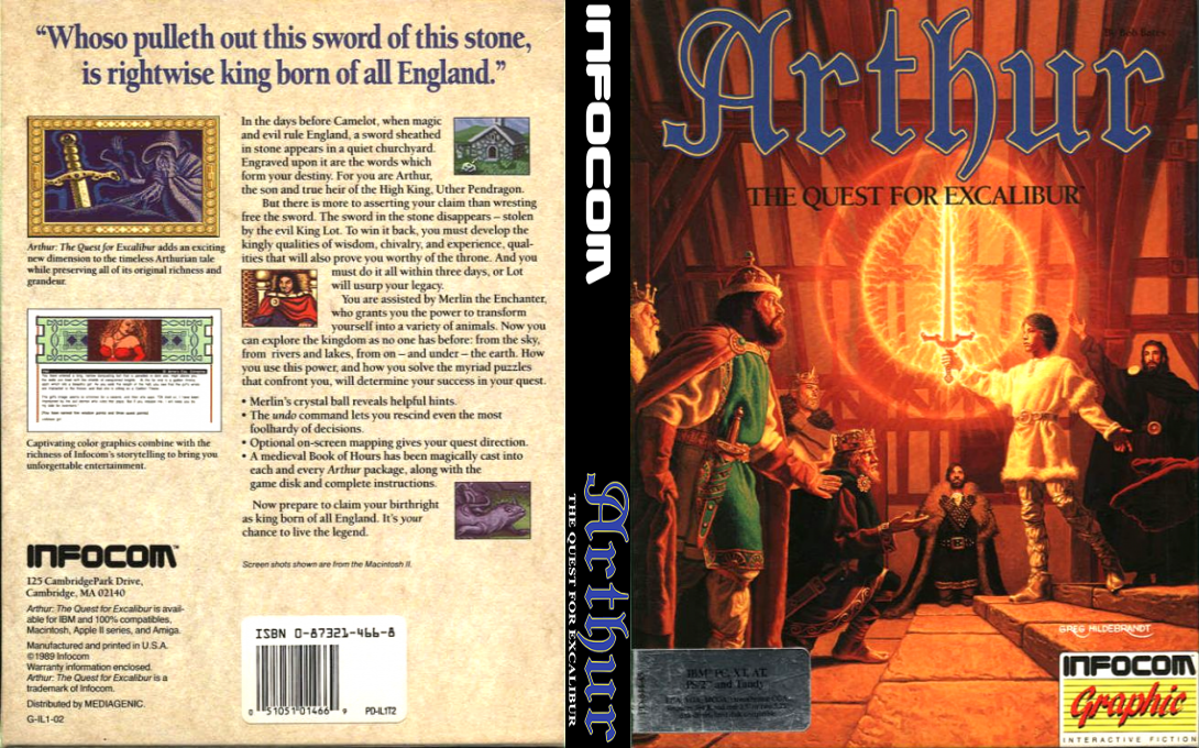 Arthur - The Quest For Excalibur — box-texture (US)
