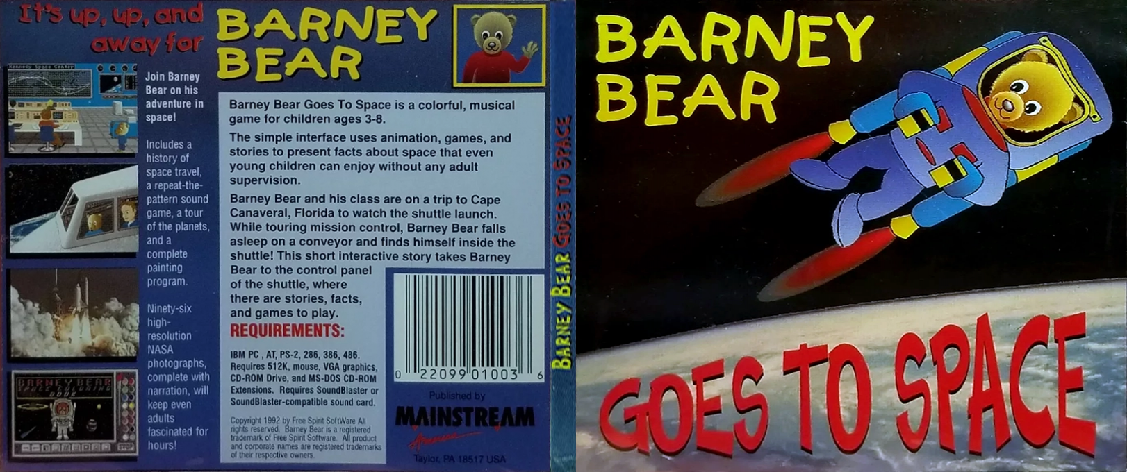 Barney Bear Goes To Space — box-texture (CUS)