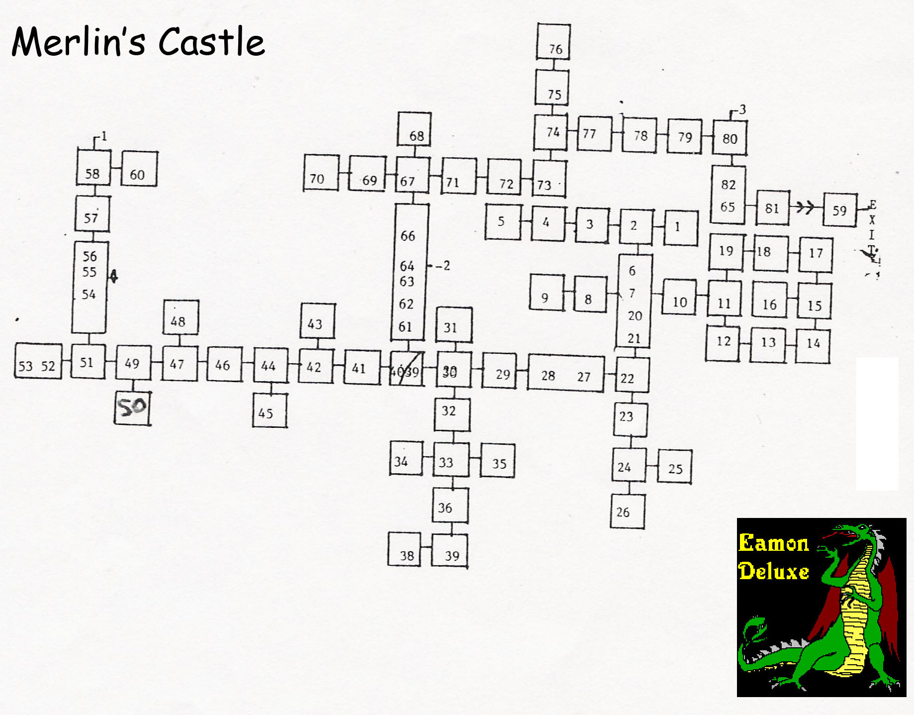 Eamon 017 - Merlin's Castle — maps