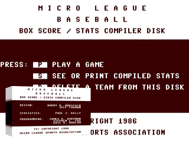 MicroLeague Baseball : Box Score : Stats Compiler — mixrbv2 (WOR)