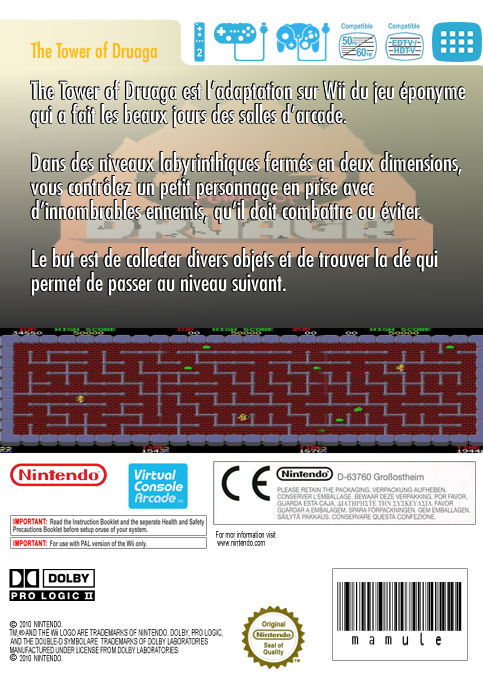 Tower of Druaga, The — box-2D-back (FR)