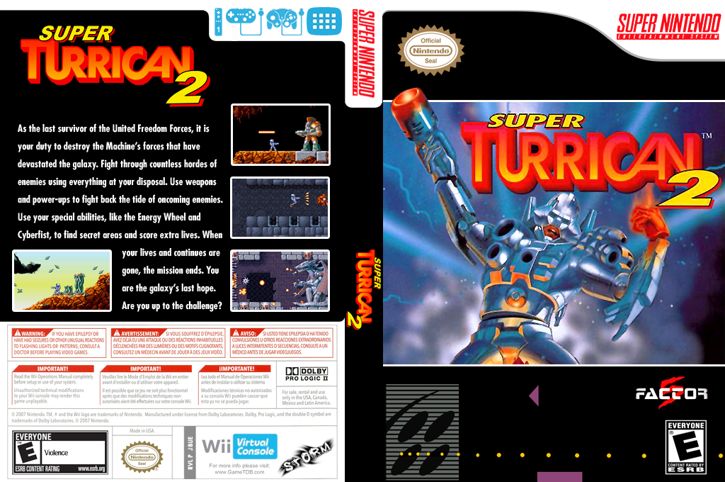 Super Turrican 2 — box-texture (US)