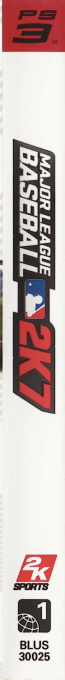 Major League Baseball 2K7 — box-2D-side (US)