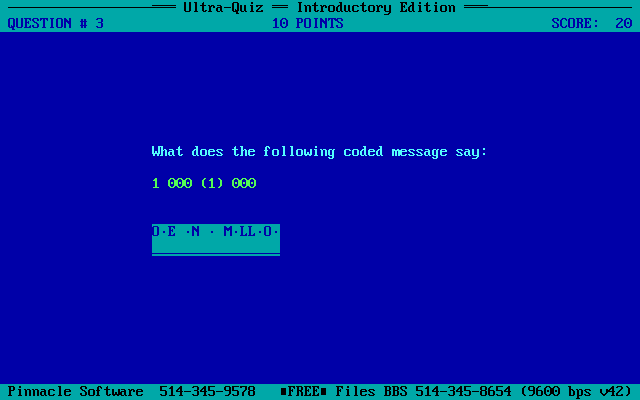 Ultra-Quiz — ss (WOR)