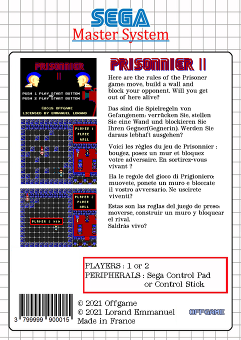 Prisonnier II — box-2D-back (WOR)
