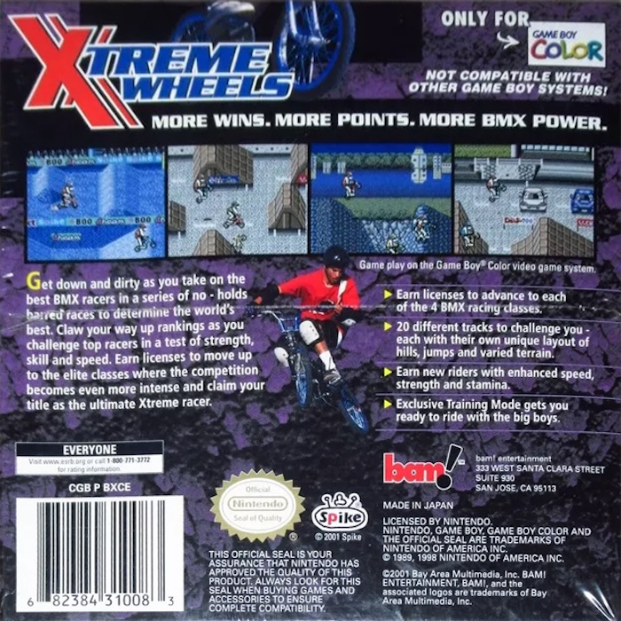 Xtreme Wheels — box-2D-back (US)