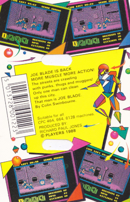 Joe Blade 2 — box-2D-back (EU)