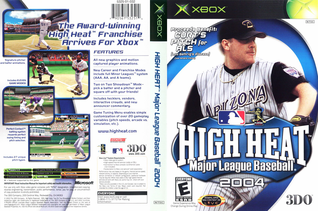 High Heat Major League Baseball 2004 — box-texture (US)