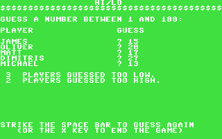 Betting Hi - Lo Game — ss (WOR)