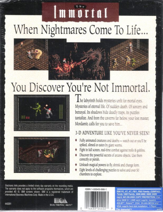 Immortal, The — box-2D-back (US)