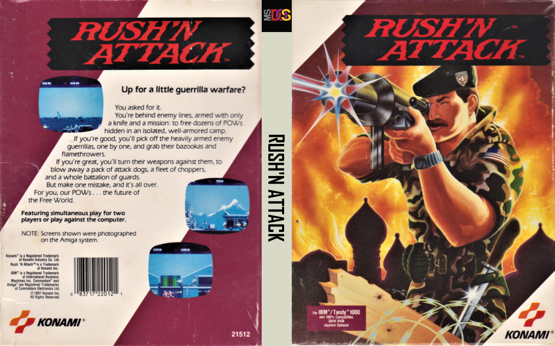 Rush'n Attack — box-texture (US)