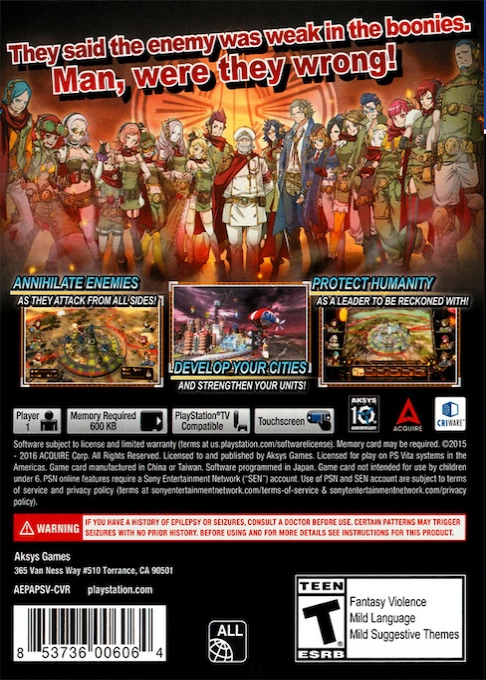 Aegis Of Earth — box-2D-back (US)