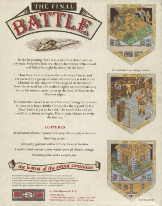 Final Battle, The — box-2D-back (EU)