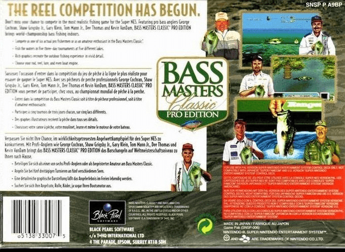 Bass Masters Classic - Pro Edition — box-2D-back (US)