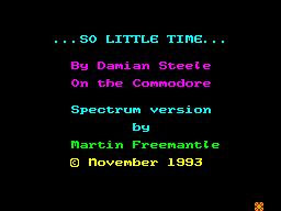 So Little Time — sstitle (WOR)