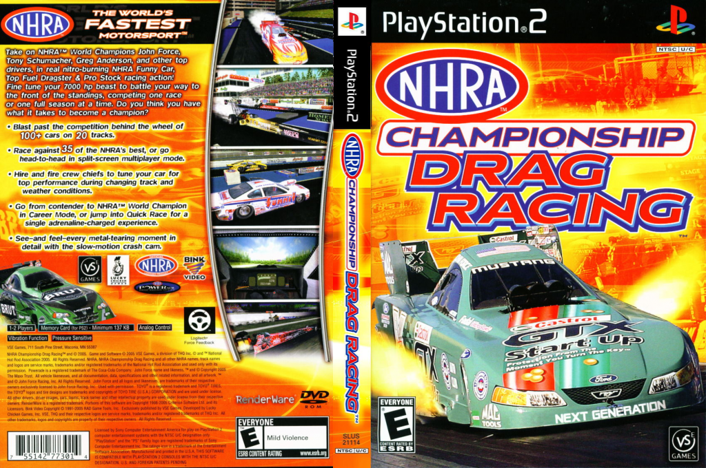 NHRA Championship Drag Racing — box-texture (US)