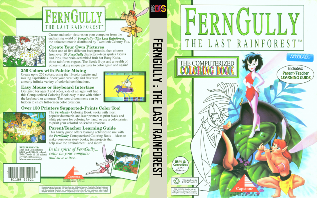 FernGully - The Last Rainforest — box-texture (US)