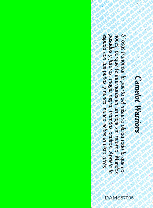 Camelot Warriors — box-2D-back (SP)