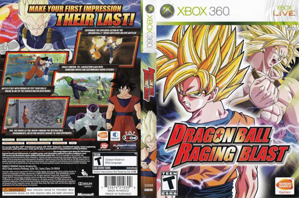Dragon Ball - Raging Blast — box-texture (US)