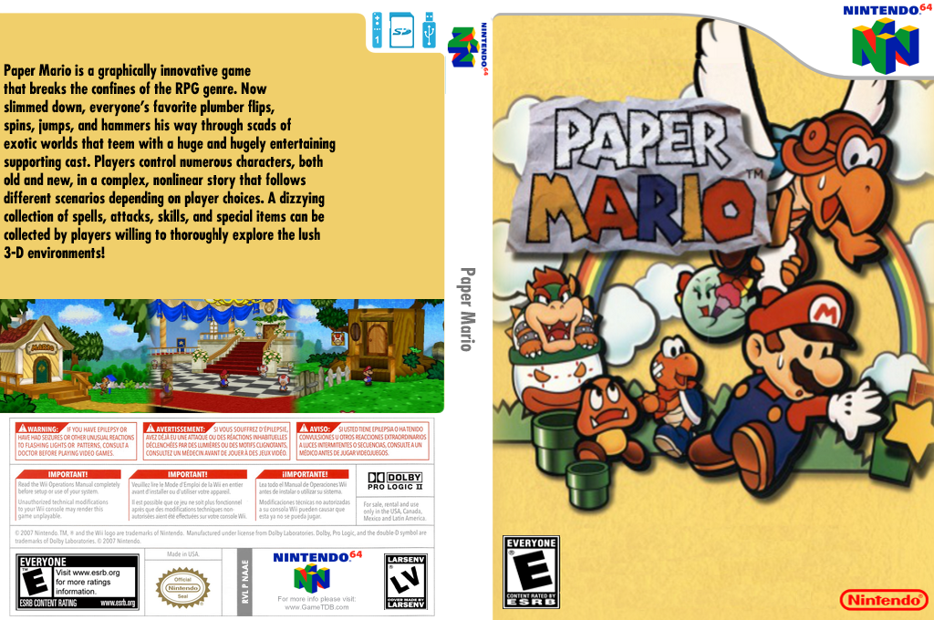 Paper Mario — box-texture (US)